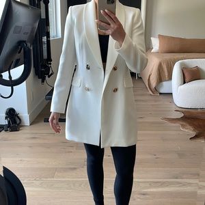 Zara double breasted buttoned blazer